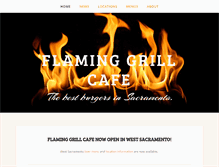 Tablet Screenshot of flaminggrillcafe.com